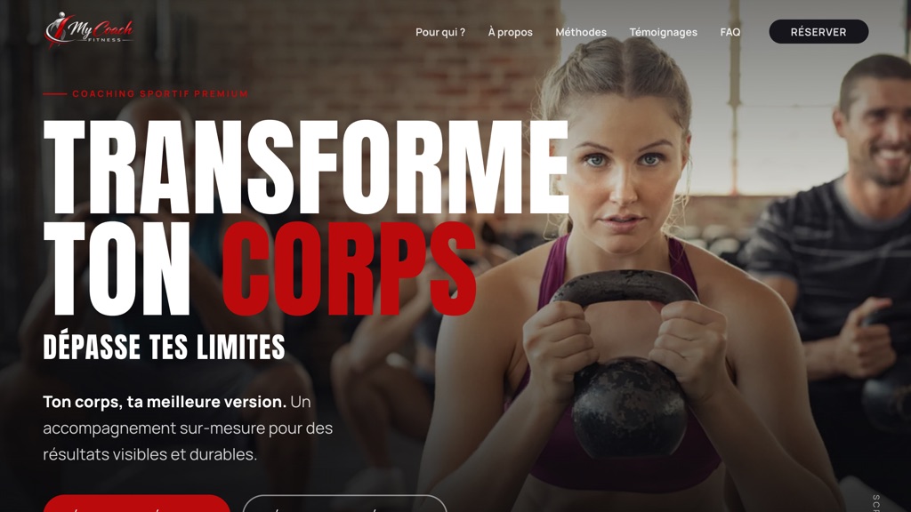 Aperçu du site Mon Coach Fitness — coach sportif
